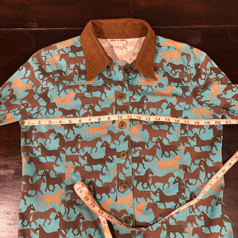 Toffee Apple Horse Print Western Cowgirl Jacket- size Small - Picture 5 of 6